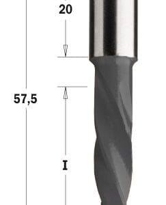 308.150.11 Wiertło HW NP D=15I=30 L=57,5 S=10x20 RH