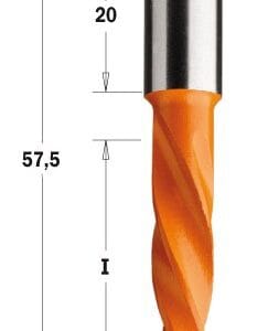 308.150.12 Wiertło HW NP D=15I=30 L=57,5 S=10x20 LH