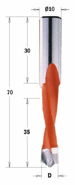 311.580.42 Wiertło NP HW D=8 I=45 L=70S=10x19 LH XTREME-HW