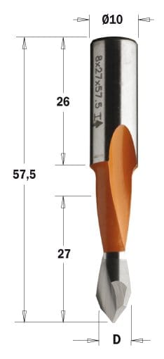 313.050.42 Wiertło P HW D=5 I=27 L=57,5S=10x26 LH XTREME-HW