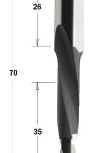 314.050.41 Wiertło P HW D=5 I=35 L=70S=10x26 RH  XTREME-HW