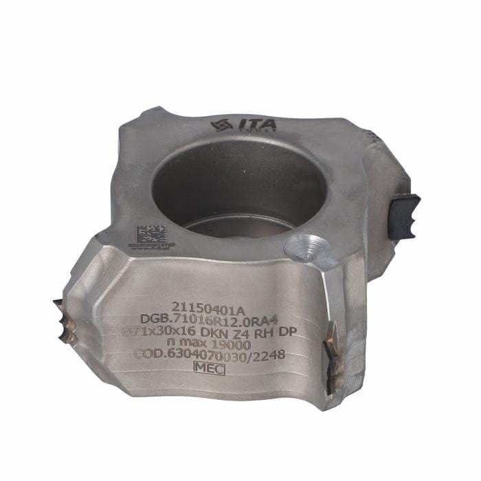 DGB.Głowica DIA D=71 F=16 I=R1,3/R2 Z=4H=4 RH
