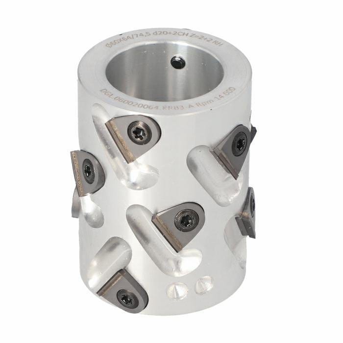 DGL.Głowica D=60 I=64/74,5 d=20+2CH Z=2+2 (12) a35° H=3 RH podfr. górne 31,5 mm + kołnierz dolny 1,5 mm
