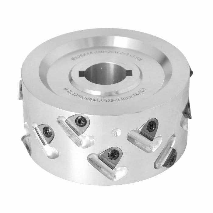DGL Głowica DIA D=125 I=44 d=30+2CH Z=3+3 (15) a45° H=3 RH podfr. górne / HOMAG ( zamiast kołnierza obustronnego)