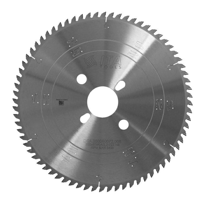 ITA TOOLS Piła tarczowa PCD do pilarki panelowej D350 F60 Z72 K4,4/3,2 H8 TP (TCG) DSA.350060072.008