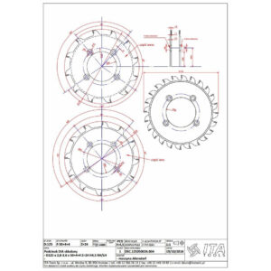 ITA TOOLS Podcinak składany PCD D125 F50 Z12+12 K2,8-3,6 P2,2 H4 PR (FTG) DSC.125050024.004