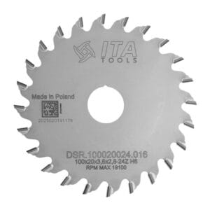 ITA TOOLS Piła tarczowa PCD do rowkowania D100 F20 Z24 K3,6/2,8 H6 PR (FTG) DSR.100020024.016
