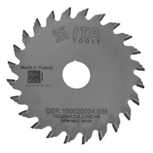 ITA TOOLS Piła tarczowa PCD do rowkowania D100 F20 Z24 K3,2/2,2 H6 PR (FTG) DSR.100020024.036