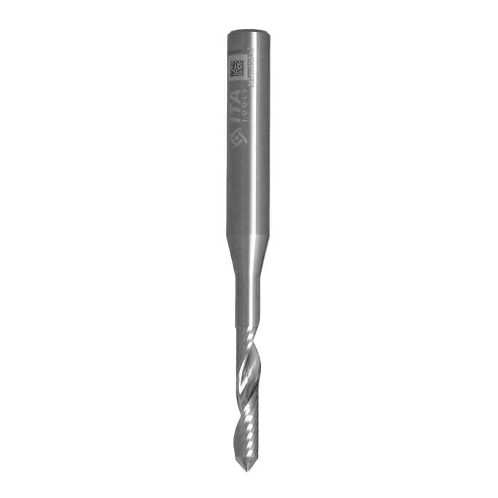 FrezVHM Z1 D=5 I=25 L=80 S=8 RHwyk. pozytyw v=>czoło wiercące obniżenie I1=35 0,2mm na strone polerowany rowek aluminium i tworzywa sztuczne