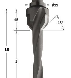 325.080.11 Wiertło HW NP gw-trzp.GZ D=8I=20 LB=35 S=M10/11x4 RH