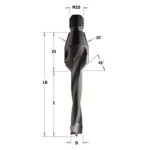 336.050.11 Wiertło NP gw-trzp.GZ HW D=5I=40 LB=65 S=M10/30° RH