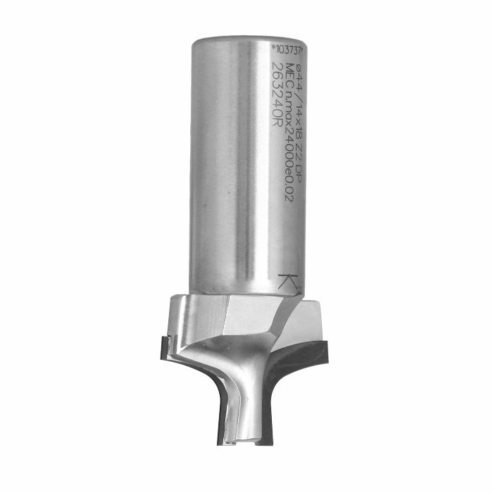Frez diamentowy PCD Z2 D44 I18 S25 Pozytyw R7 do obustronnego zaokrąglania krawędzi typ mydełko ITA TOOLS FDG.44.018.25.0SR - obrazek 4