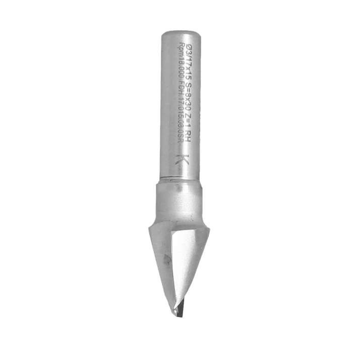 Frez diamentowy PCD Z1 D17 I15 S8 a50° do fazowania krawędzi ITA TOOLS FDH.17.015.08.0SR - obrazek 2