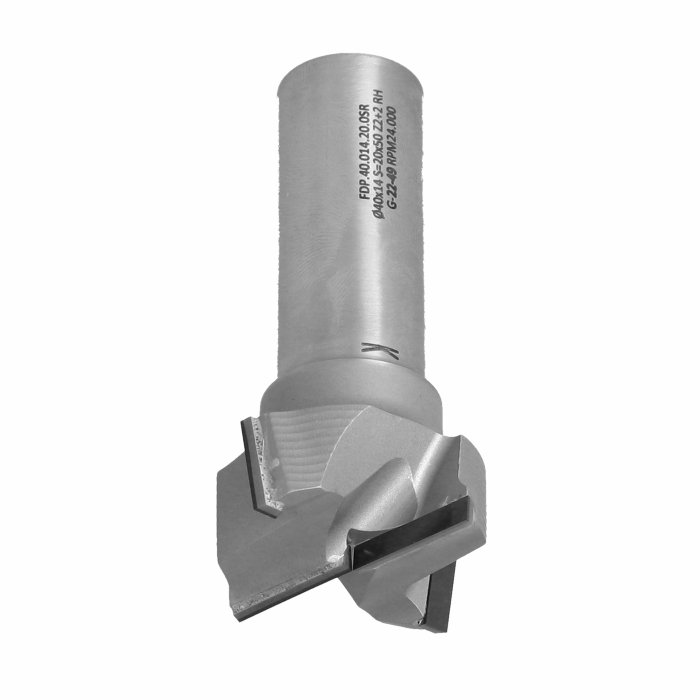 Frez diamentowy PCD Z2+2 D40 I14 S20 Negatyw do planowania powierzchni ITA TOOLS FDP.40.014.20.0SR - obrazek 2