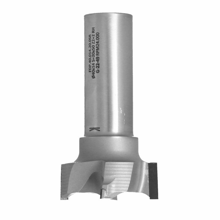Frez diamentowy PCD Z2+2 D40 I14 S20 Negatyw do planowania powierzchni ITA TOOLS FDP.40.014.20.0SR - obrazek 3