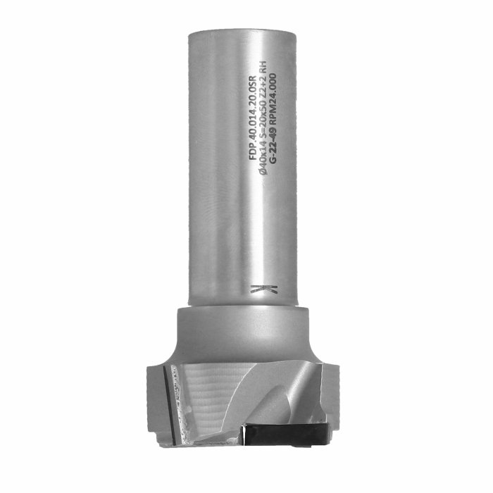 Frez diamentowy PCD Z2+2 D40 I14 S20 Negatyw do planowania powierzchni ITA TOOLS FDP.40.014.20.0SR - obrazek 4