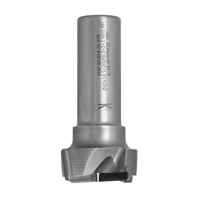 Frez diamentowy PCD Z2+2 D40 I14 S20 Negatyw R1 do planowania powierzchni ITA TOOLS FDP.40.014.20.3SR - obrazek 2