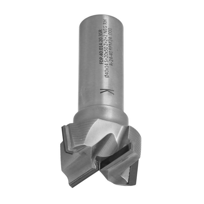 Frez diamentowy PCD Z2+2 D40 I14 S20 Negatyw R1 do planowania powierzchni ITA TOOLS FDP.40.014.20.3SR - obrazek 3