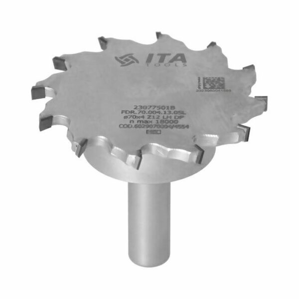 Frez diamentowy PCD Z12 D70 I4 S13 LH do rowkowania ITA TOOLS FDR.70.004.13.0SL