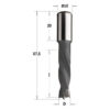 Wiertło nieprzelotowe HM krótkie D10 I30 L57,5 S10x20 RH CMT Orange Tools 308.100.11