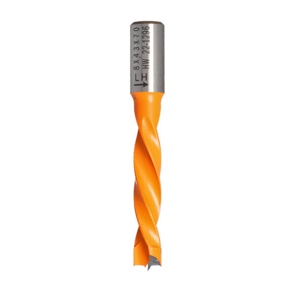 Wiertło nieprzelotowe HM długie D8 I43 L70 S10x20 LH CMT Orange Tools 309.080.12