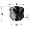 Pogłębiacz 45° do wierteł z czterema spiralami d4 D16 RH CMT Orange Tools 316.040.11