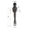 Wiertło nieprzelotowe HM z gwintem i pogłębiaczem 45° D8 I30 LB45 M10/11x4 LH CMT Orange Tools 327.080.12