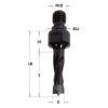 Wiertło nieprzelotowe HM z chwytem gwintowanym D12 I50 LB65 M10/11x4 LH CMT Orange Tools 340.120.12