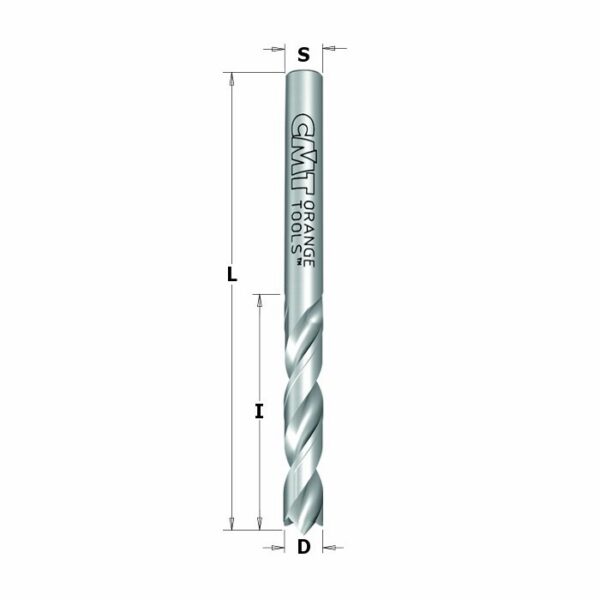Wiertło przelotowe pełnowęglikowe VHM V 60° D4 I27 L55 S4 LH CMT Orange Tools 363.040.42