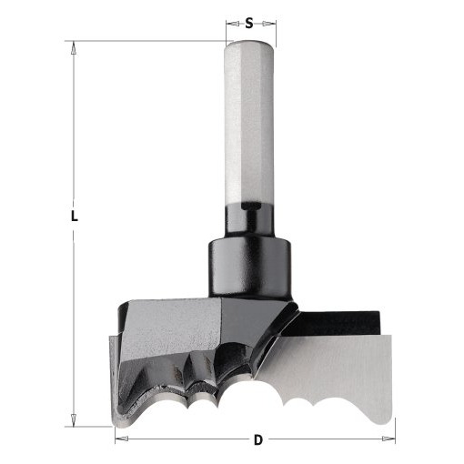 Wiertło kształtowe do rozet HM D70 L76,5 S9,52 RH ITA TOOLS 531.701