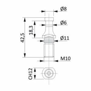 Końcówka do uchwytów ISO30 ITA TOOLS CDM10SCM