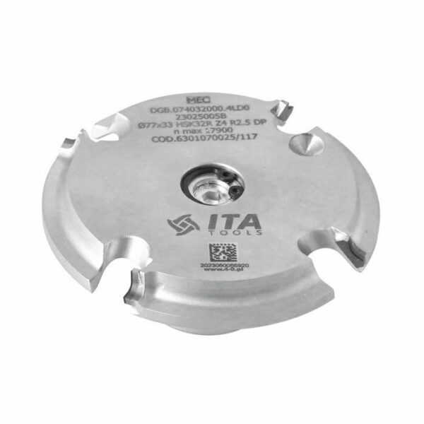 Głowica diamentowa promieniowa do okleiniarki R2,5 Z4 D77 HSK32 LH ITA TOOLS DGB.077032000.4LD0