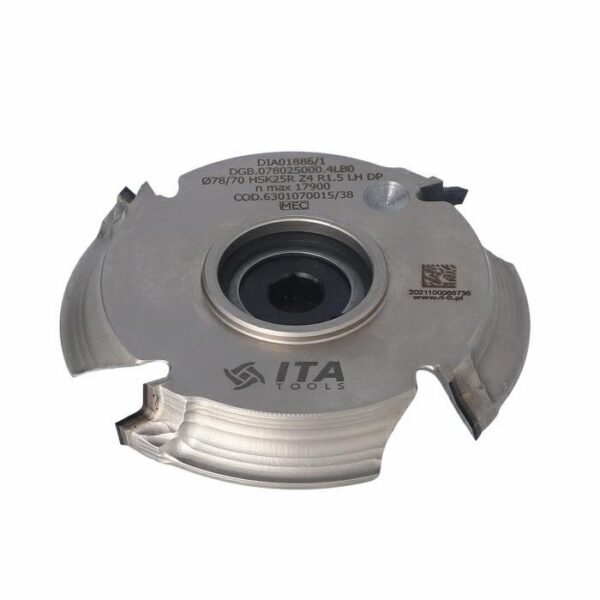 Głowica diamentowa promieniowa do okleiniarki R1,5 Z4 D80 HSK25R LH ITA TOOLS DGB.080025000.4LB0