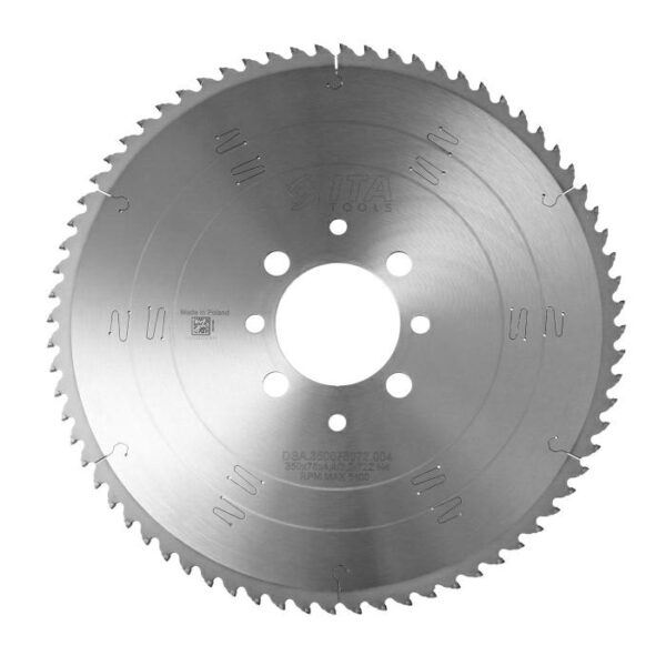 Piła diamentowa PCD do pilarki panelowej D350 F75 Z72 K4,4/3,2 H8 TP ITA TOOLS DSA.350075072.008