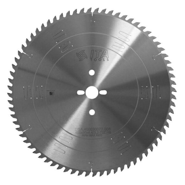 Piła diamentowa PCD do pilarki panelowej D400 F30 Z72 K4,4/3,2 H6 TP ITA TOOLS DSA.400030072.006