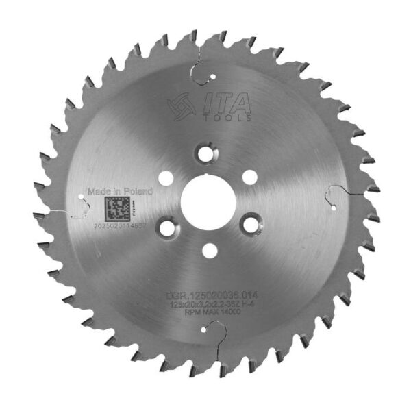 Piła diamentowa PCD do rowkowania D125 F20 Z36 K3,6/2,8 H6 PF ITA TOOLS DSR.125020036.046