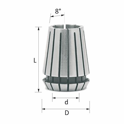 Tuleja zaciskowa ER11 DIN 6499 d2 D11,5 ITA TOOLS ER11D02