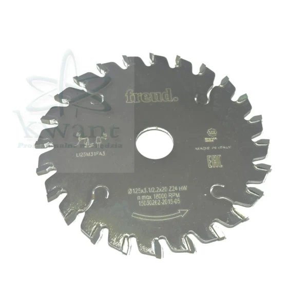 Podcinak trapezowy Freud LI25M31FA3 125x20x24Z / 3.1 – 4.3 mm